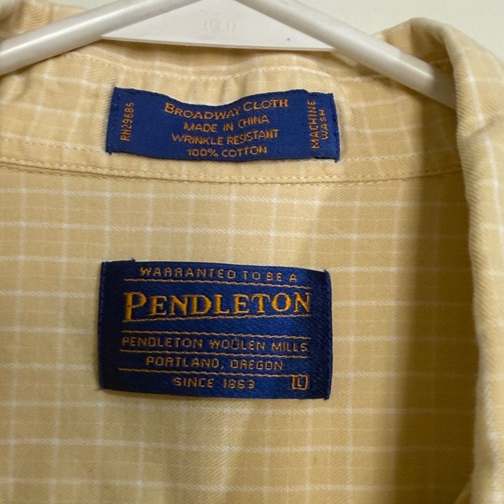 Pendleton Light Yellow Casual Button-Down Shirt - image 2